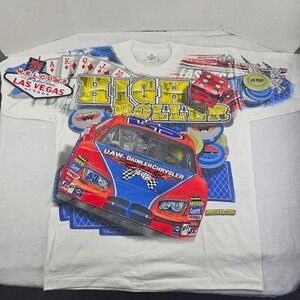 NASCAR Las Vegas UAW Daimler Chrysler 2006 All Over Print ALORE T-Shirt Large